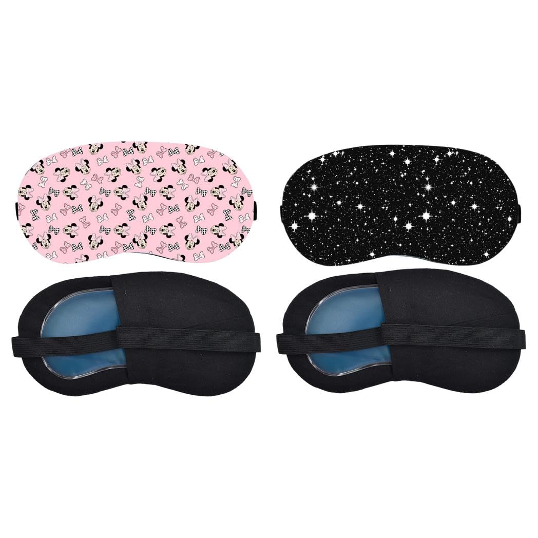 ZENKOVA Reusable Hot & Cold Sleep Mask Combo Pack of 2, Butterfly & Stars Designs, Cooling & Heating Gel Eye Mask for Sleeping, Puffy Eyes, Migraine Relief, Relaxation, Travel-image-31