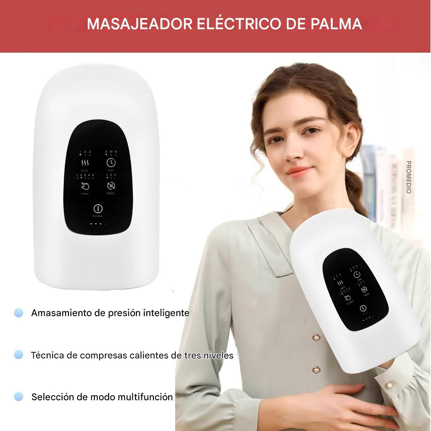 Masajeador De Manos Con Calor Y Compresión,Masajeador Térmico De Presión Para Palma Y Dedos - Máquina De Calor Portátil Relajante Para Deportistas Y Adultos