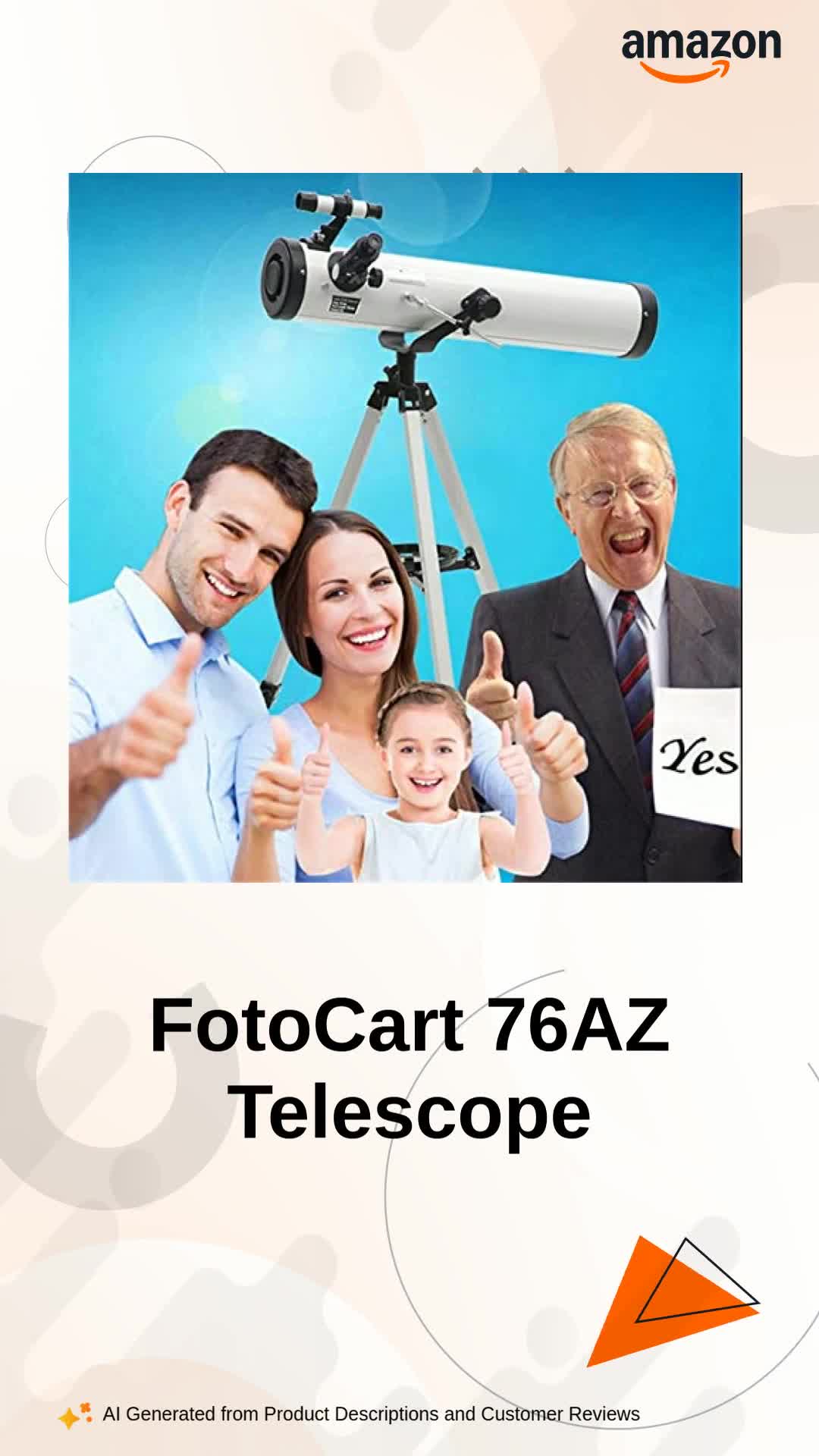 Buy FotoCart 76AZ Reflector Astronomical Telescope (Suitable for