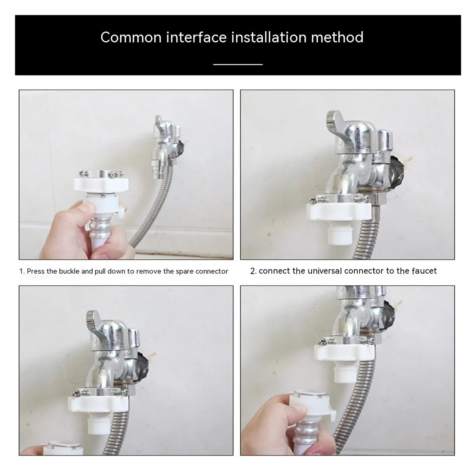 Tubo di ingresso lavatrice antideflagrante adatto alla maggior parte delle installazioni di rubinetti(White3m)