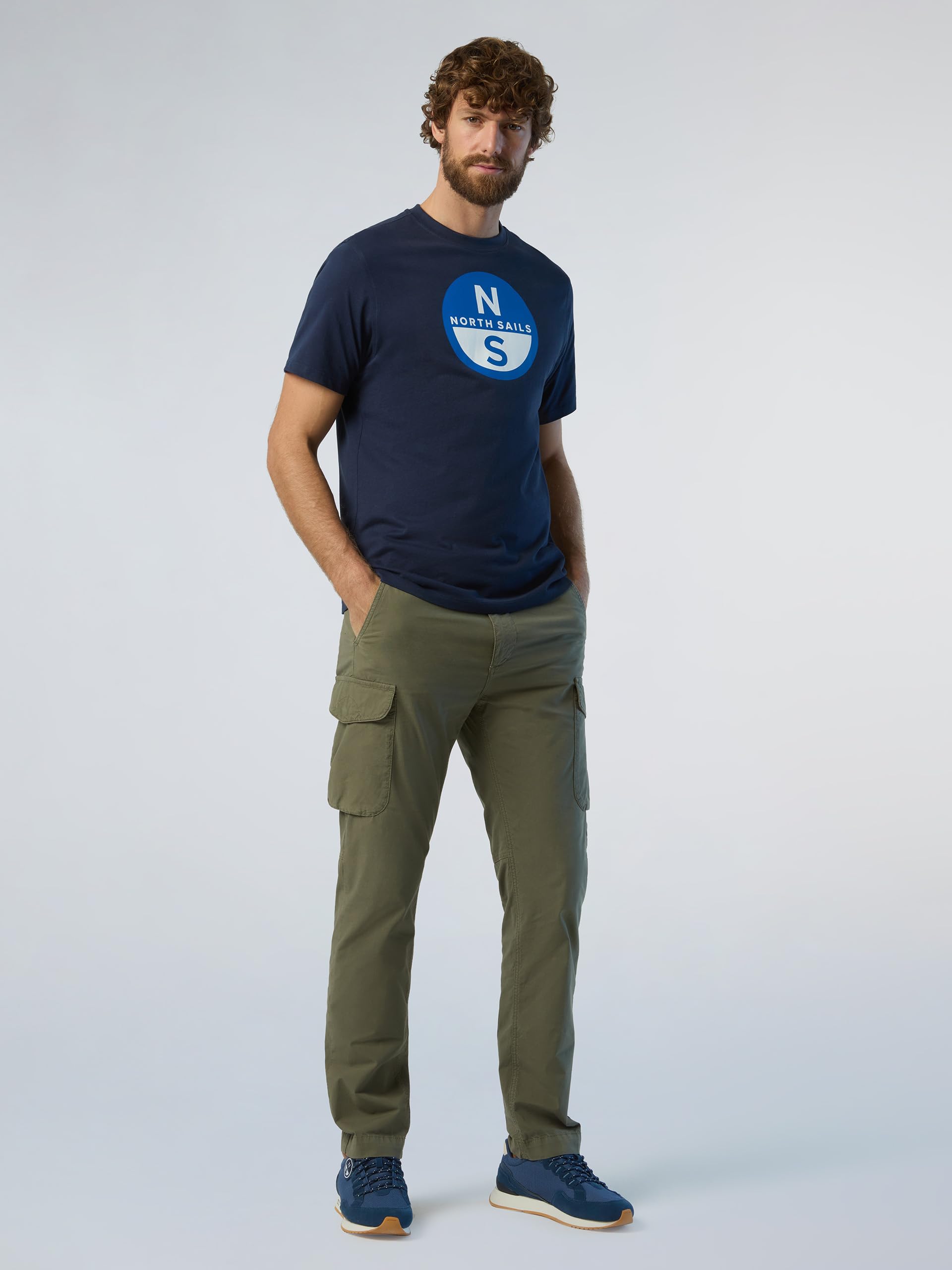 NORTH SAILS Camiseta Hombre Cuello Redondo Manga Corta Camiseta de algodón con Estampado artículo 692972 Camiseta básica Manga Corta
