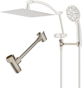 Hibbent All Metal Shower Head Holder, Adjustable Shower Head Bracket