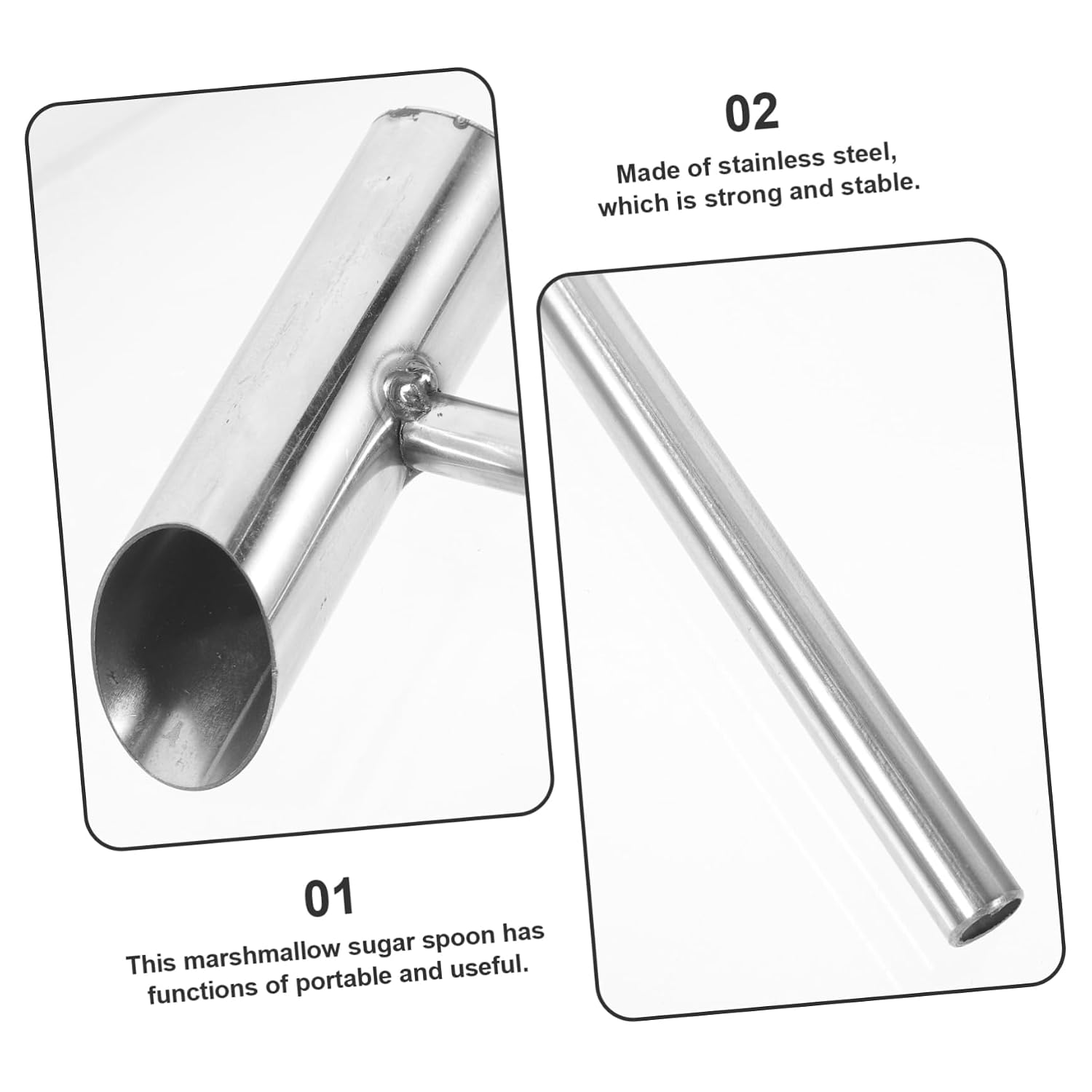 BESTOYARD 2Pcs Marshmallow Sugar Spoons Professional Food Scoop for Marshmallow Machines Portable Wear Resistant for Sugar Flour and Liquids