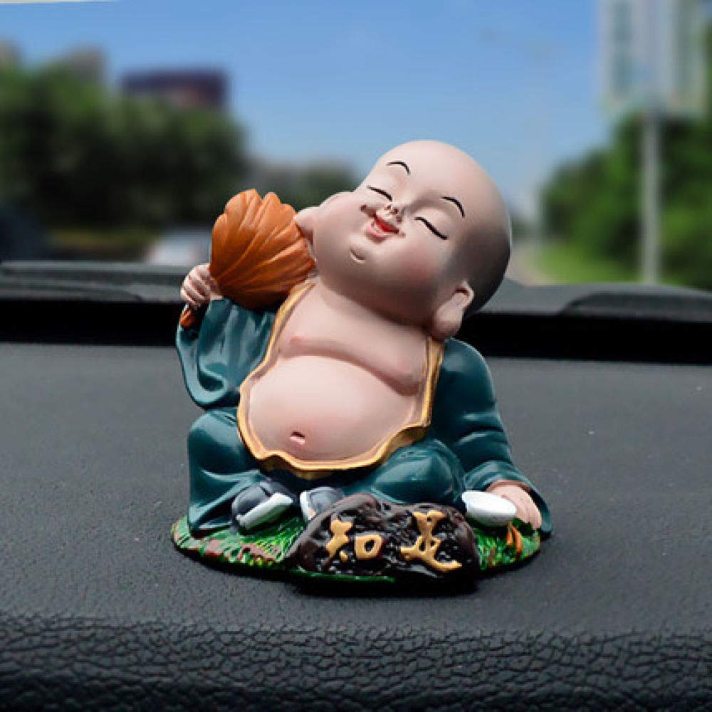 Mini statue de Bouddha en résine pour étagère et bureau