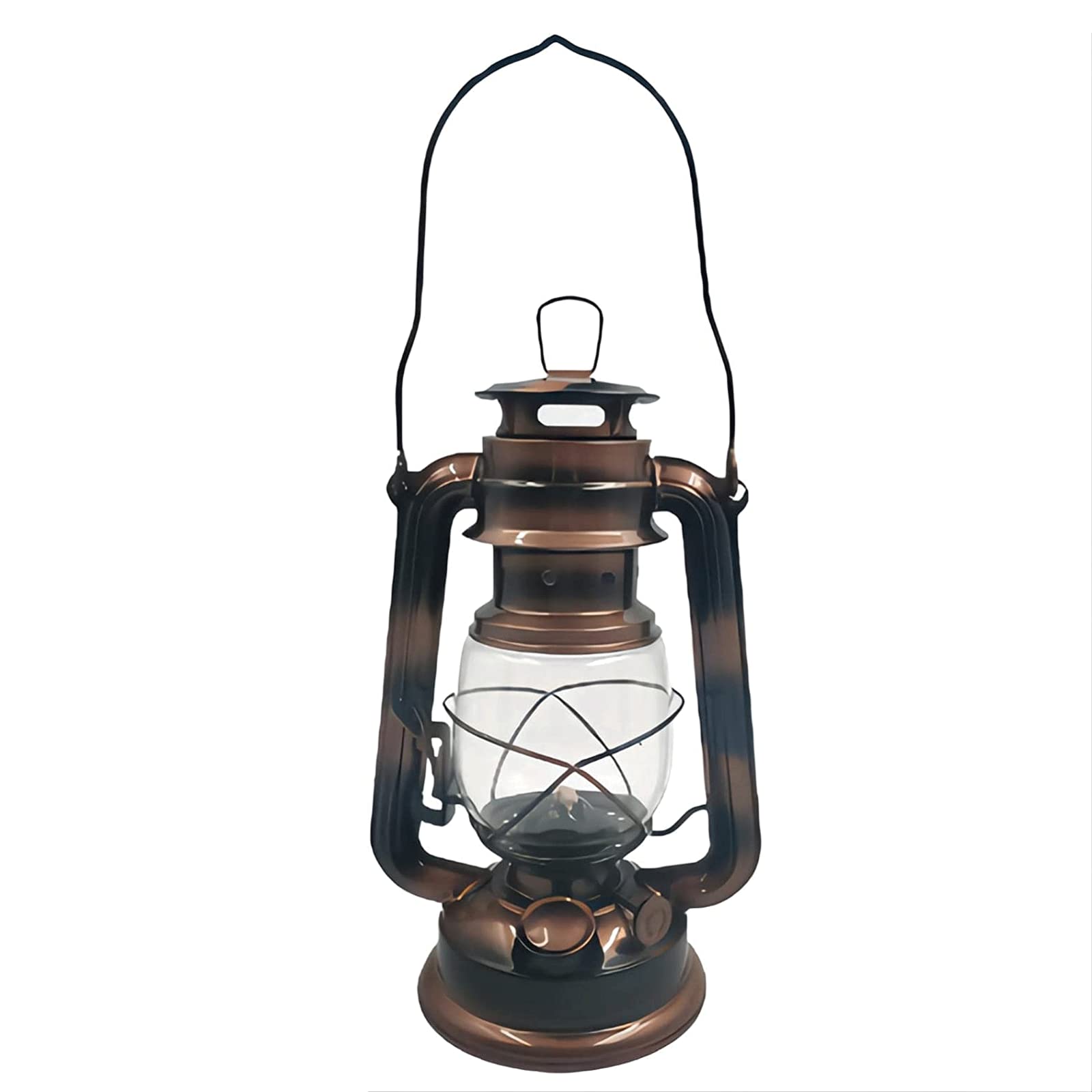 Kerosene Lamps, Burning Lantern w/Wick for Camping Hiking Backpacking Emergency Patio Decoration(Bronze)