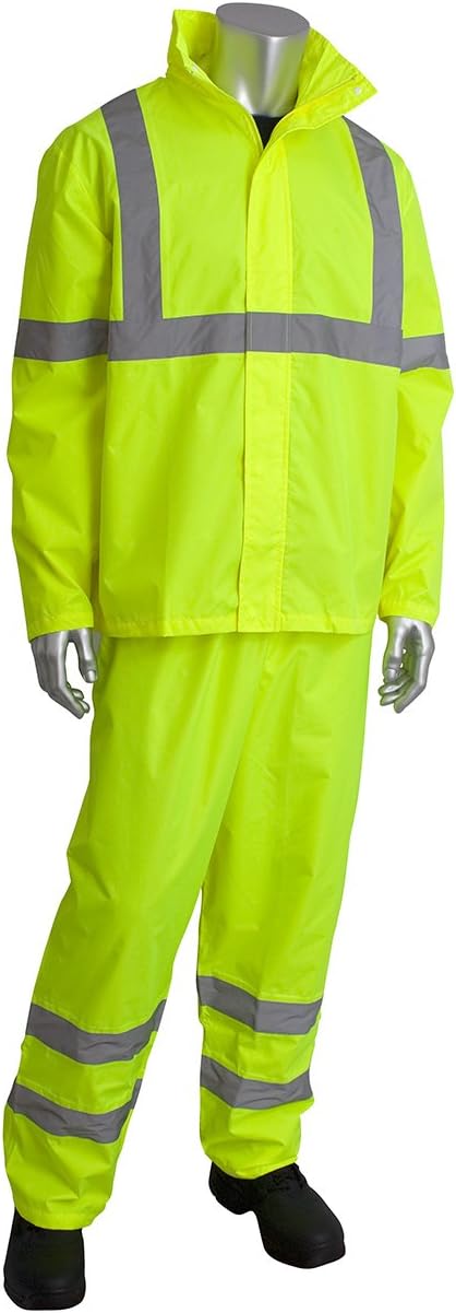 PIP 353-1000LY-S/M ANSI Class 3 Value Rainsuit Set (Pack of 2)