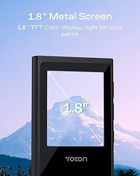 Lecteur MP3 YOTON 80 Go Avec Écran Tactile 2,4'' - Bluetooth 5.2, FM, Podomètre - Cadeau Enfant Avec Carte 64 Go Et Écouteurs