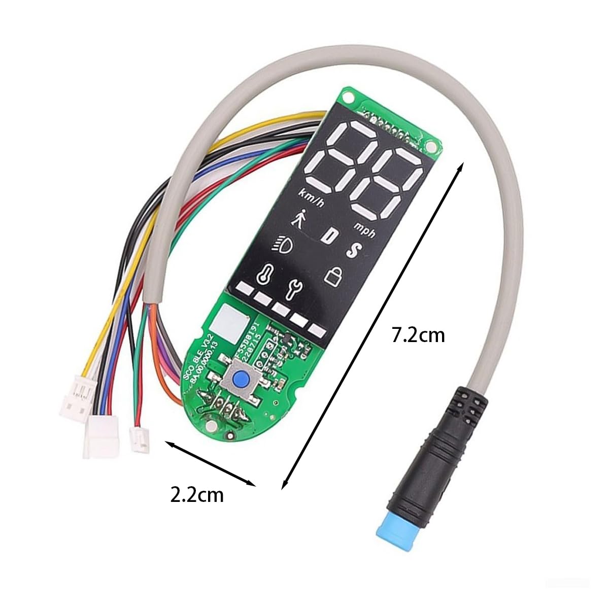 HUBa Pantalla para salpicadero de Scooter eléctrico Compatible con M365/Pro/Pro2/MI3pro, compacta y Elegante