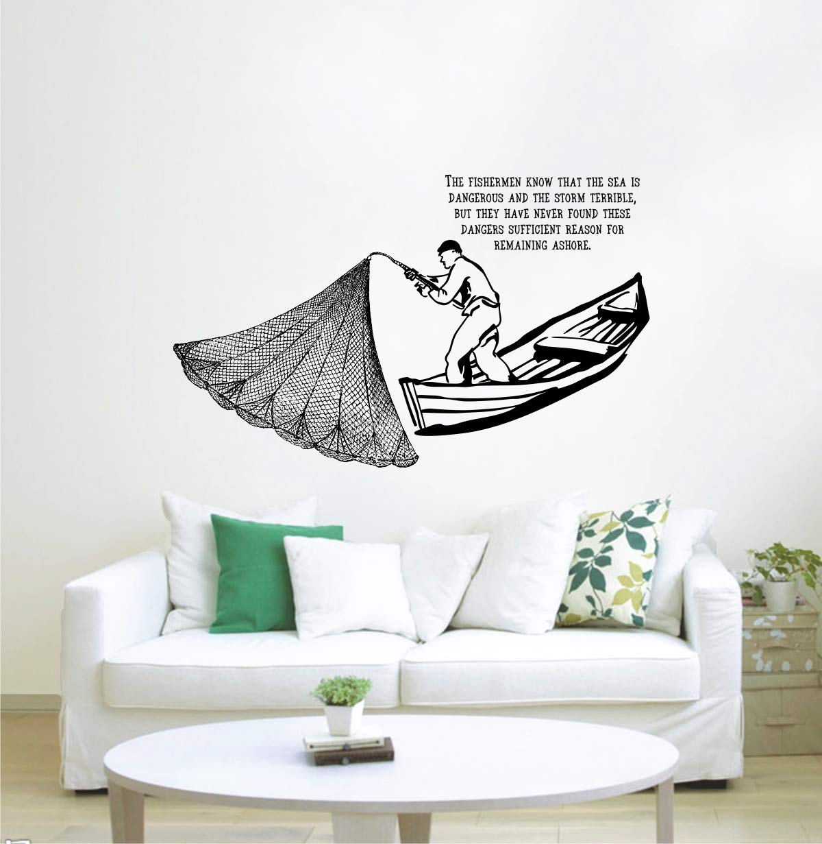 Decal O Decal 'Fisherman Motivational Quotes' Wall Stickers