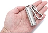 Vista 6 de Pastillero pequeño, portátil de metal para pastilleros, llavero, impermeable, contenedor de pastilleros, mini organizador de pastillas de acero