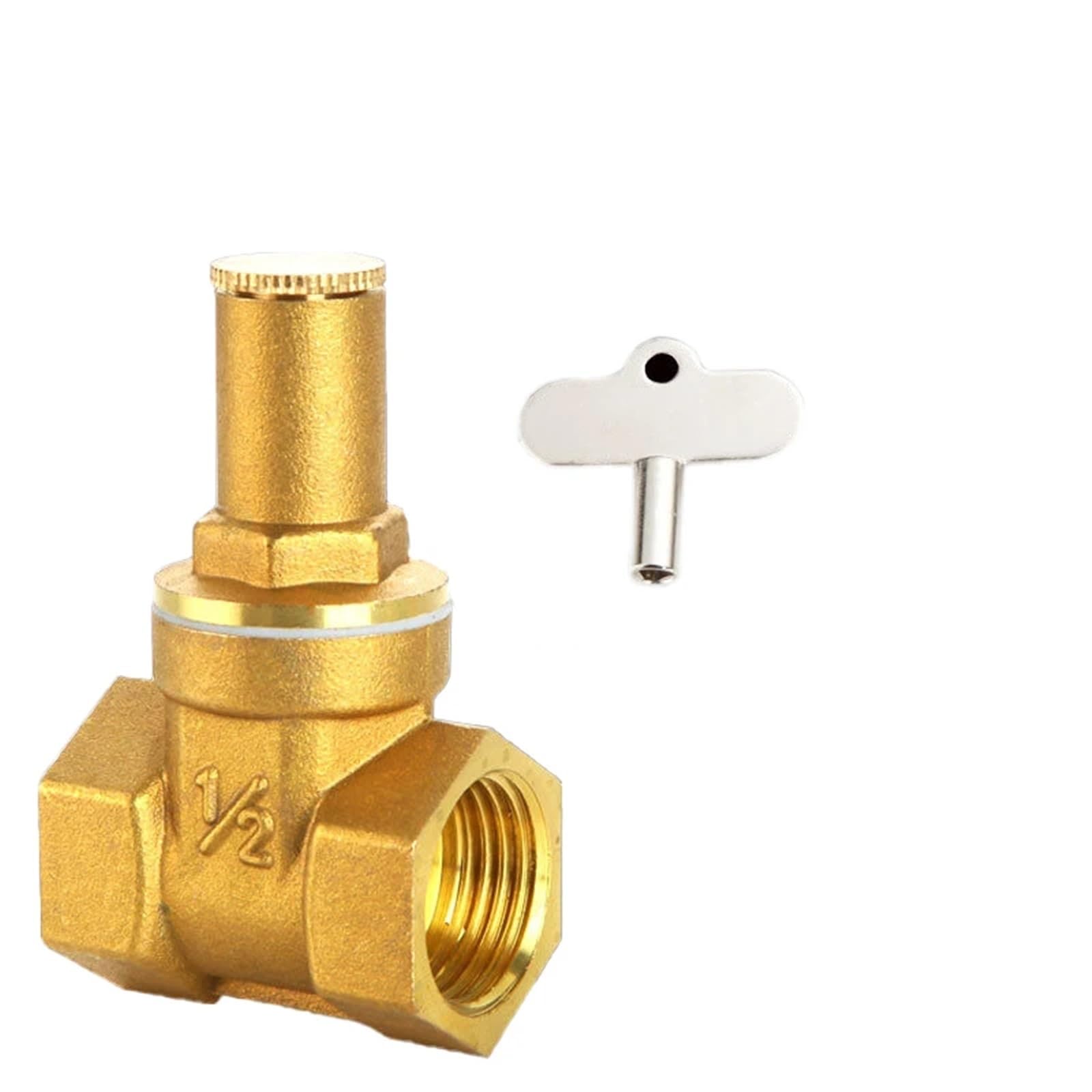 Vanne de porte en laiton 3/4" avec serrure sécurisée et clé