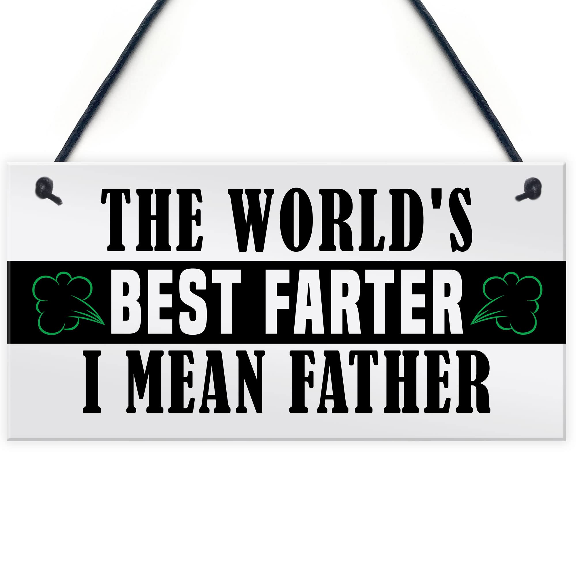 Red Ocean Funny Fathers Day Sign BEST FARTER Novelty Gift For Dad Daddy Birthday Gift For Dad Gifts For Him Dad Daughter Gifts Joke Humour Gift For Dad Daddy