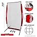 PowerNet Portable Baseball Practice Net for Pitching and Hitting, Softball Pitching Net, Pop Up Batting Cage Net Coach Shield from Errant Throws, Backyard Outdoor Training, 7 FT I-Screen (Black)
