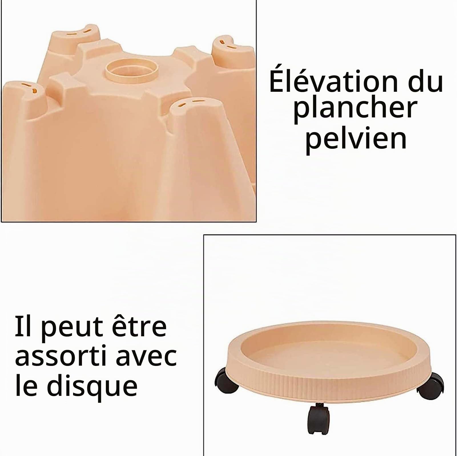 Générique Vertical Jardin Tour Planteur de Fraise Empilable Tour à Fleurs Multicouche Combinaison Verticale Planteur d'herbes à Quatre pétales Pot de Fleur en Plastique avec Plateau