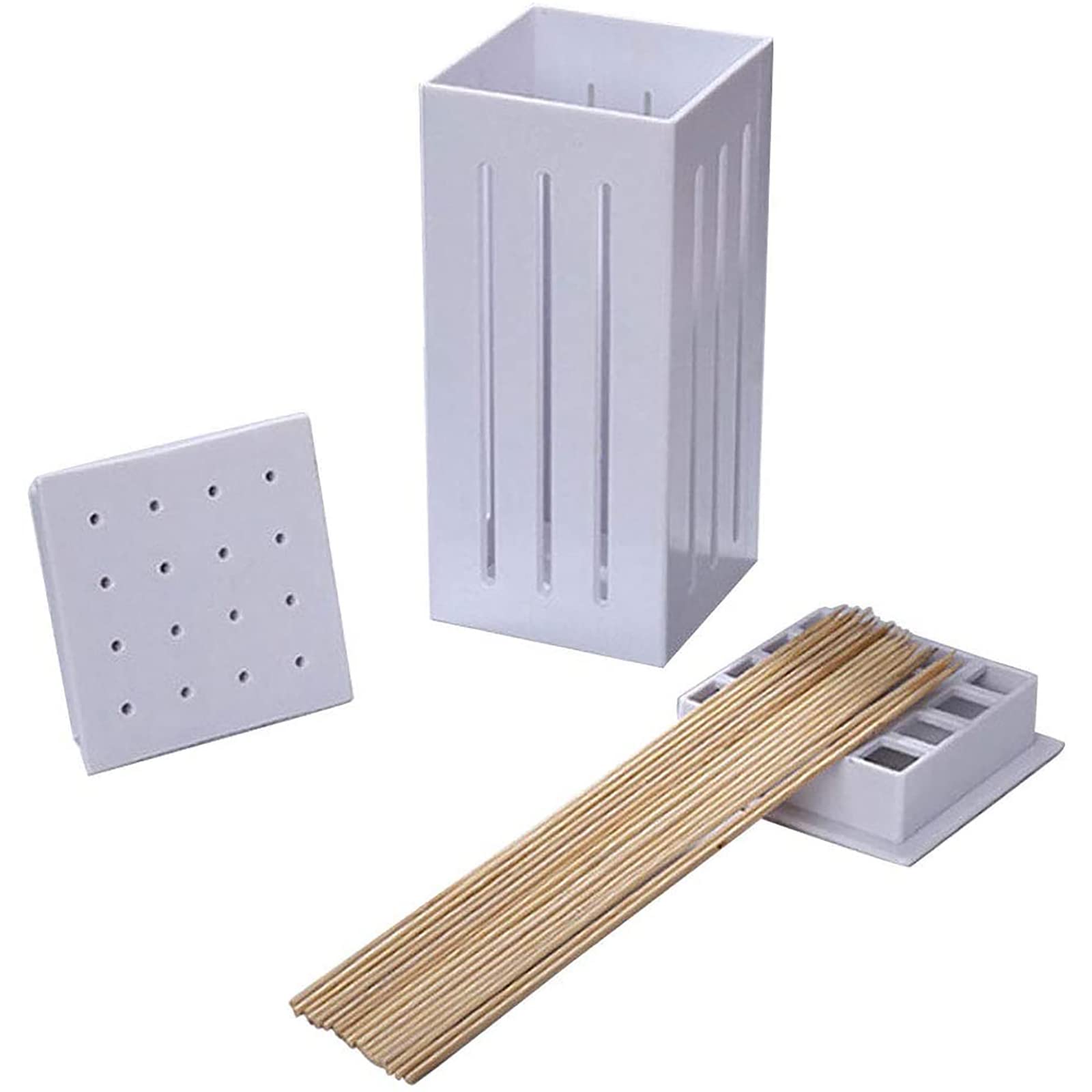 Kebab Maker, BBQ Meat Skewer Maker Box, 16 Hole Tool Kebab, Adatto per Carne, Frutta o Verdura, Kit Riutilizzabile per Barbecue Kebab