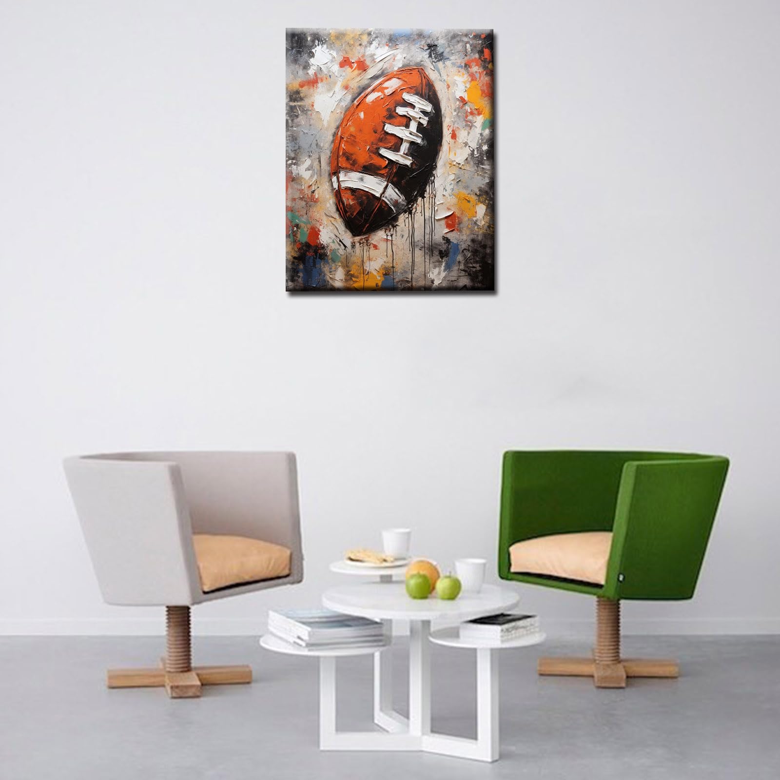 Nilnewuh Paint By Numbers With Frame For Adults Children, Football