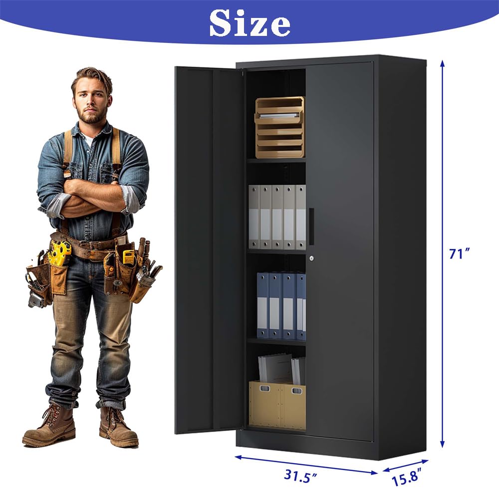 Lockable Cabinet Metal Storage Cabinet, 69