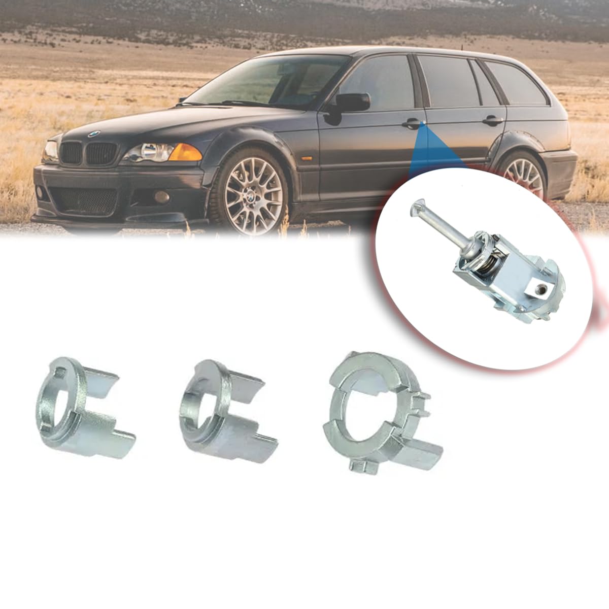 Zamek do drzwi, cylinder do drzwi, zestaw naprawczy cylinder zamka drzwi, cylinder, części zamienne przód lewy prawy do serii 3 E46 Sedan Touring Coupe Cabrio 19908-2005 51218244049