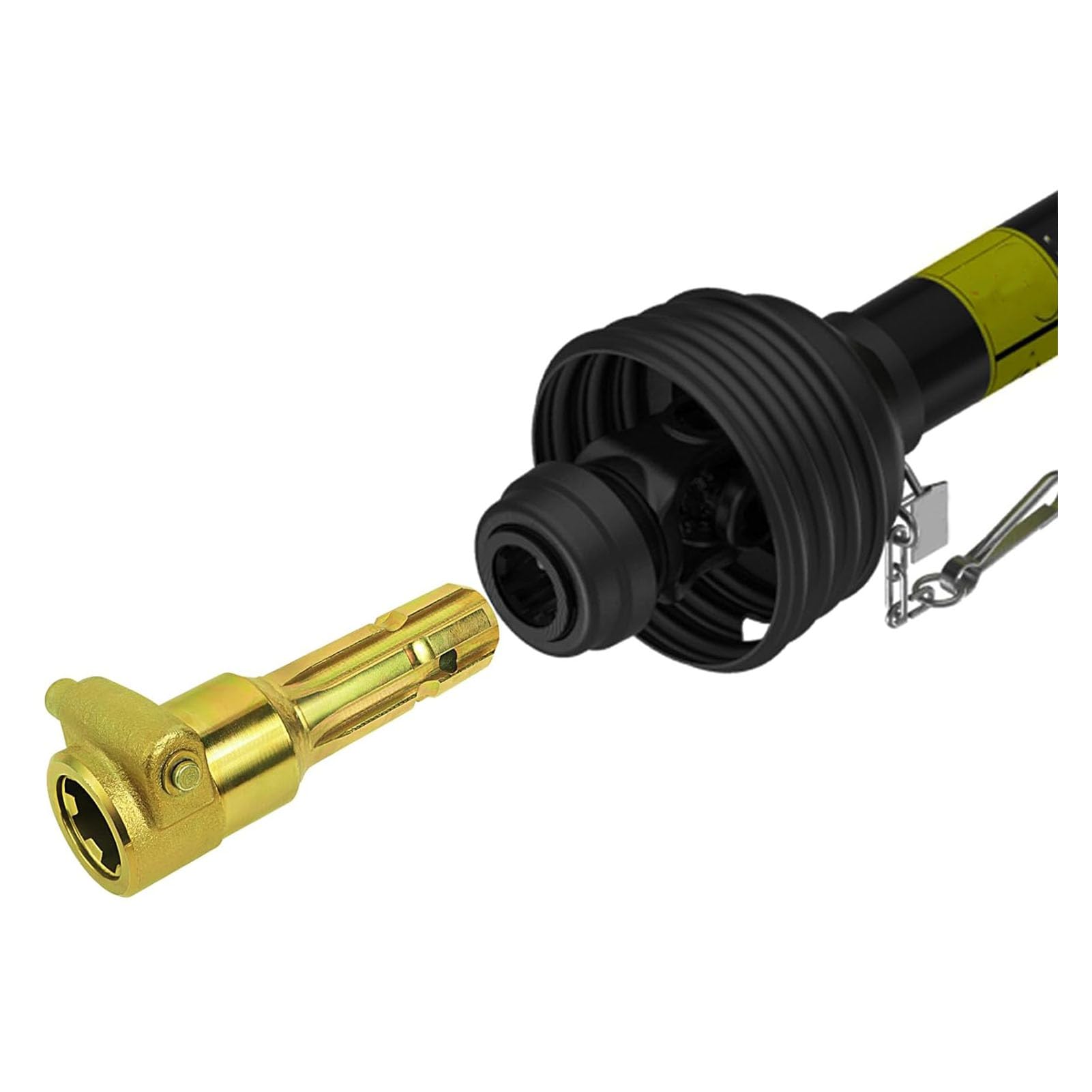 PTO Extender Adapter, PTO Adapter, WearResistant Stainless Steel Galvanized Seamless Connection for Tractors Up to