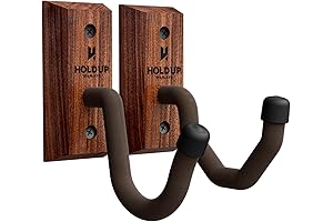 Hold Up Displays Gun Hooks Wall Mount: Handcrafted in Wisconsin from Sturdy Walnut