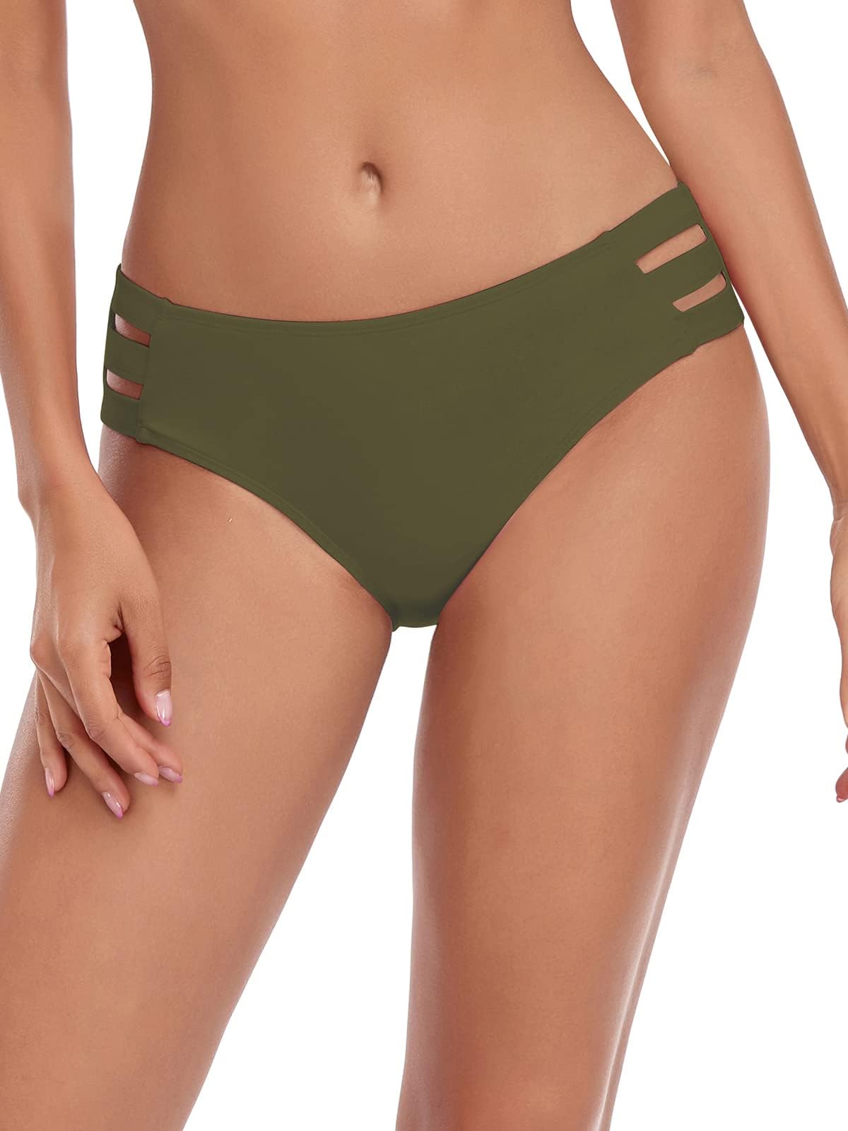 Ocean Blues Damen Badehose mit seitlichen Ausschnitten & voller Abdeckung – Bikinihose für Strand & Urlaub