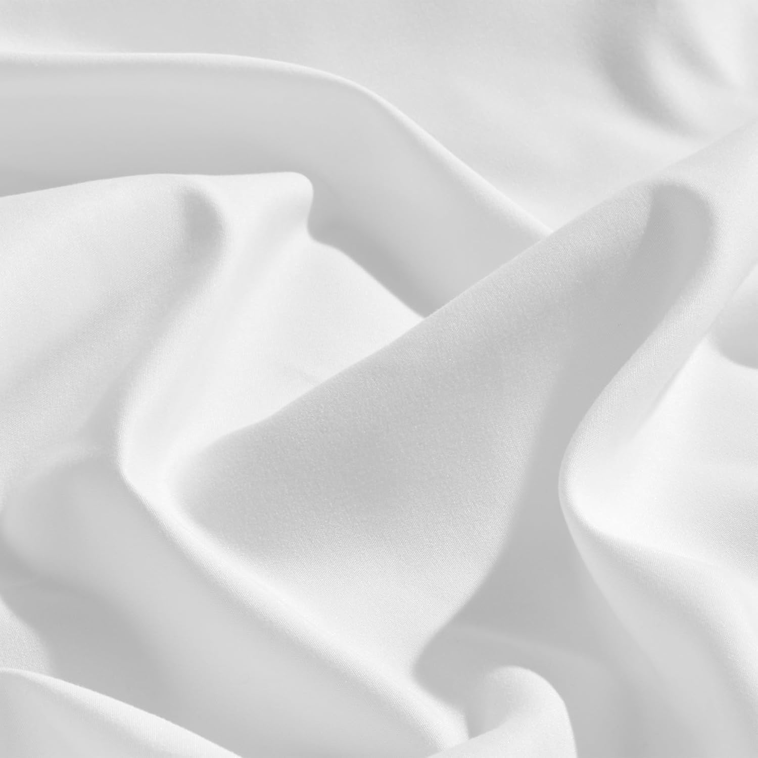 Filo Magico 100% Cotton 3 Piece Sheets Set, 200 Thread Count Luxury 30cm Deep Fitted Sheet, Flat Bed Sheet & Pillowcases, Ultra Soft Easy Care Hotel Quality Bedding Sheets Set - Single, White - Image 3