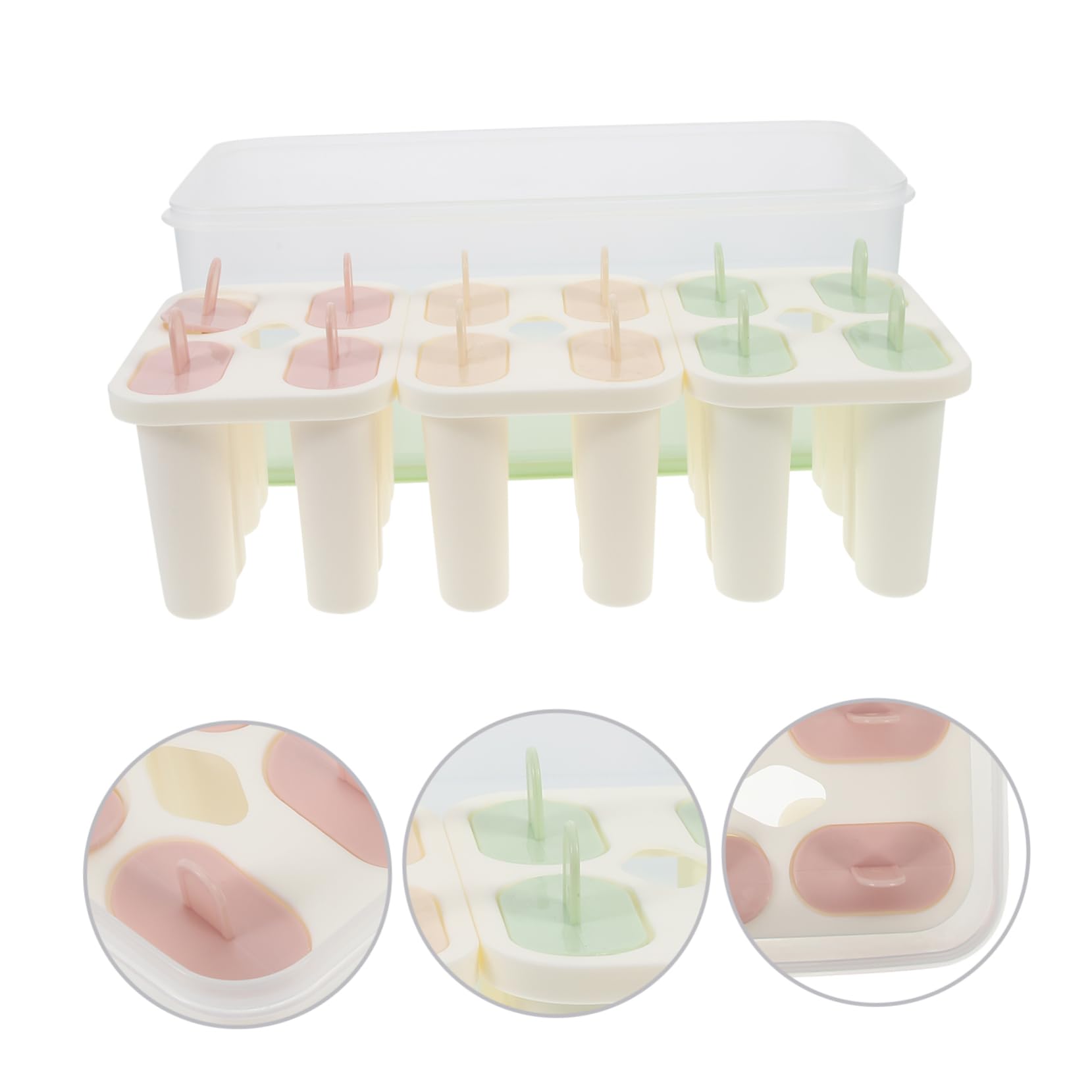 Moule à Glace Pop 3, 3 L en Pp Vert Couvercle, 1 Set