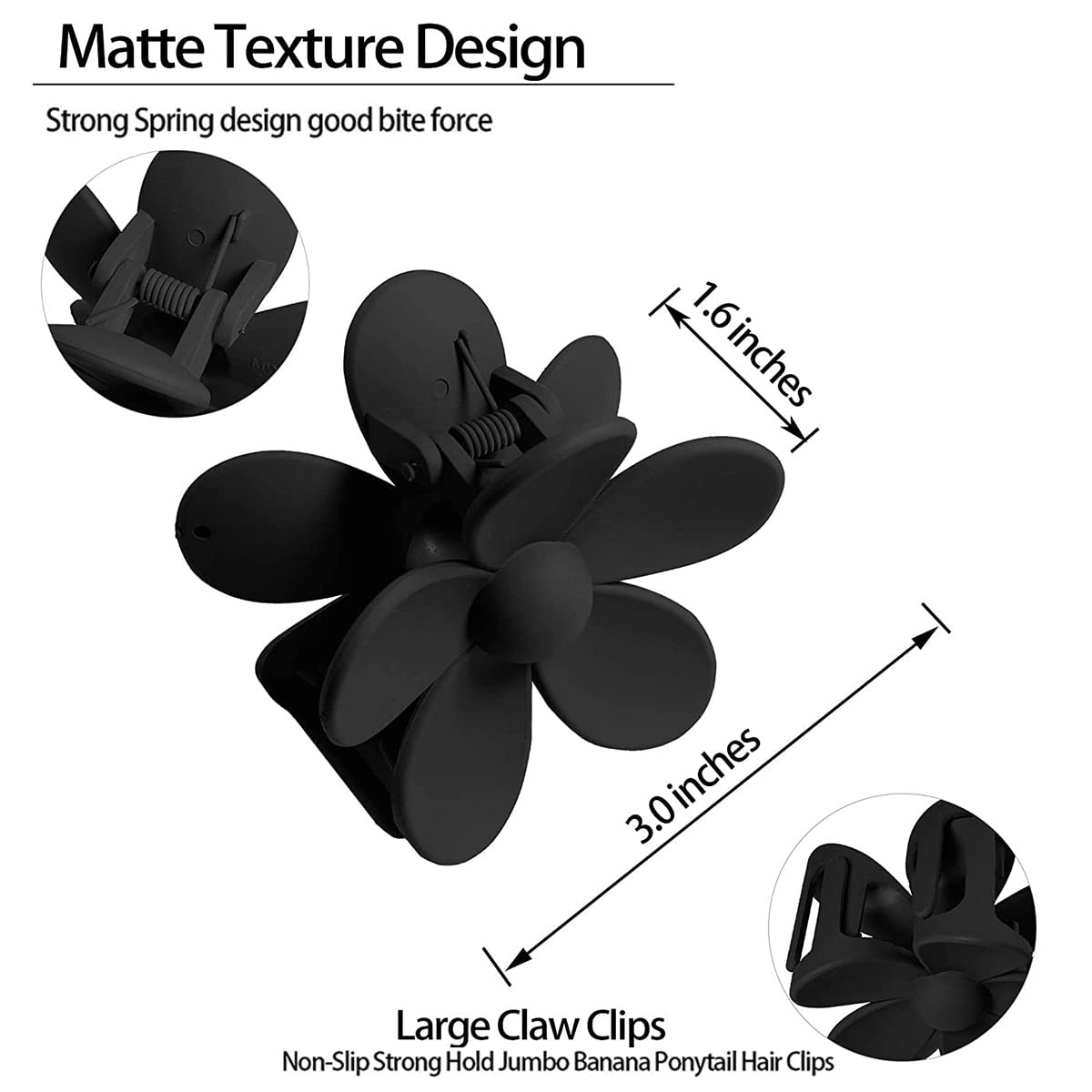 8PCS Flower Hair Claw Clips - Image 3