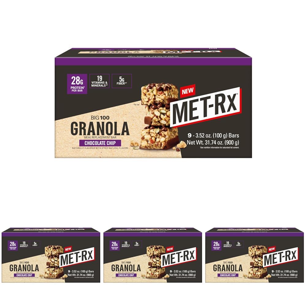 MET-Rx Big 100 Colossal Protein Bars, Healthy Meal Replacement Snack, Variety Pack, 3.52 oz bars, 9 Count (Pack of 3) — Amazon image 18