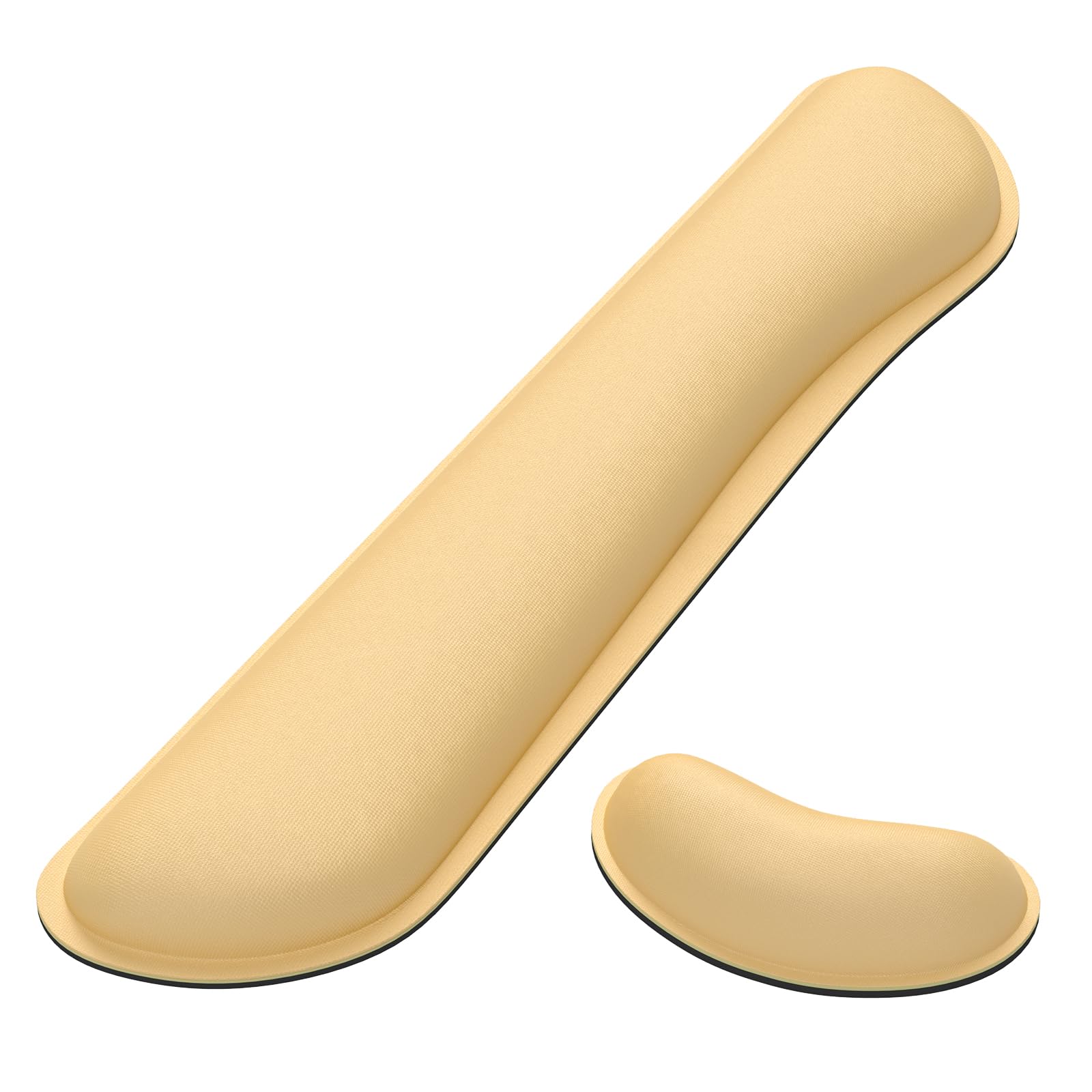 Dapesuom Ergonomic Memory Foam Wrist Rest Set, Non-Slip, Navajo White, 17 x 3.6 inches (Keyboard) and 6.3 x 3.25 inches (Mouse) — image 1