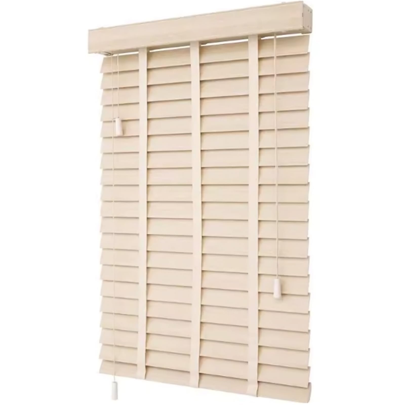 Kddfn Light Brown Made To Measure Real Wood Venetian Blind,50Mm Slats Venetian Window Blinds,Wooden Blackout Curtain,Protection Privacy Natural Roller Curtains,Shutters For Inside,Kitchen (W55xh100cm(22X39in))