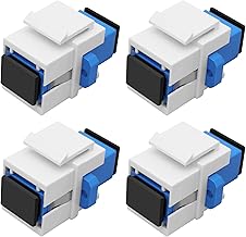 XMSJSIY SC Fiber Optic Coupler Keystone Jack Insert Panel Female to Female Simplex Singlemode SC Fiber Connector Socket Adapter for Wall Plates, Patch Panels