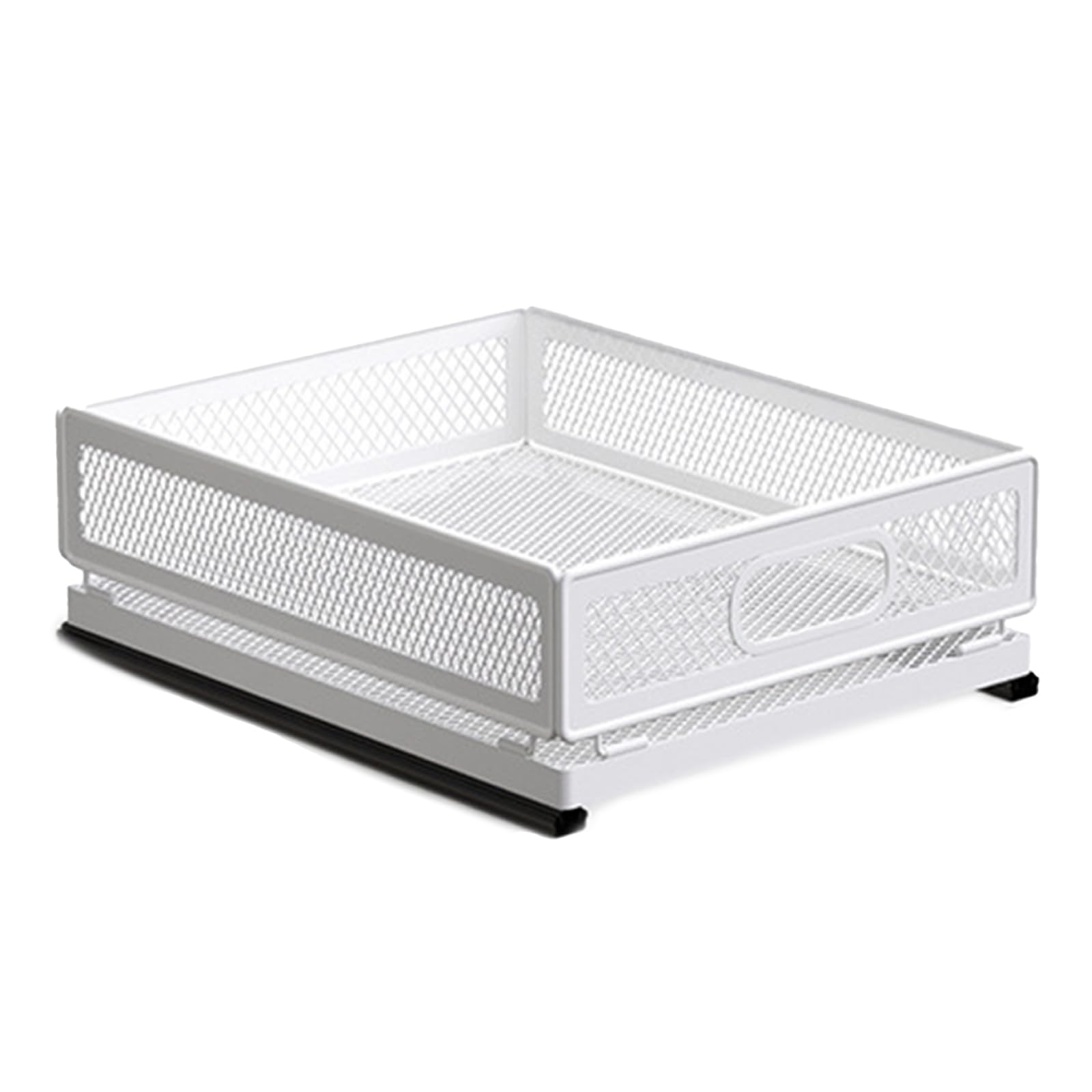 Carotoe B Portable Under Sink Sliding Storage Asket Sturdy Carbon Steel Cabinet Organizers With Smooth Glides Home Organization Pull Out Shelves