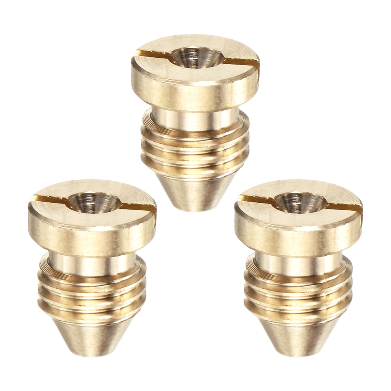 M METERXITY 3-Pack Foam Cannon Orifice Nozzle Tips, 1.1 mm Brass Replacement Thread Nozzle for Car Wash/Garden Hose Use/Snow Lather Lance, Universal Thread Tips [Brass Tone]