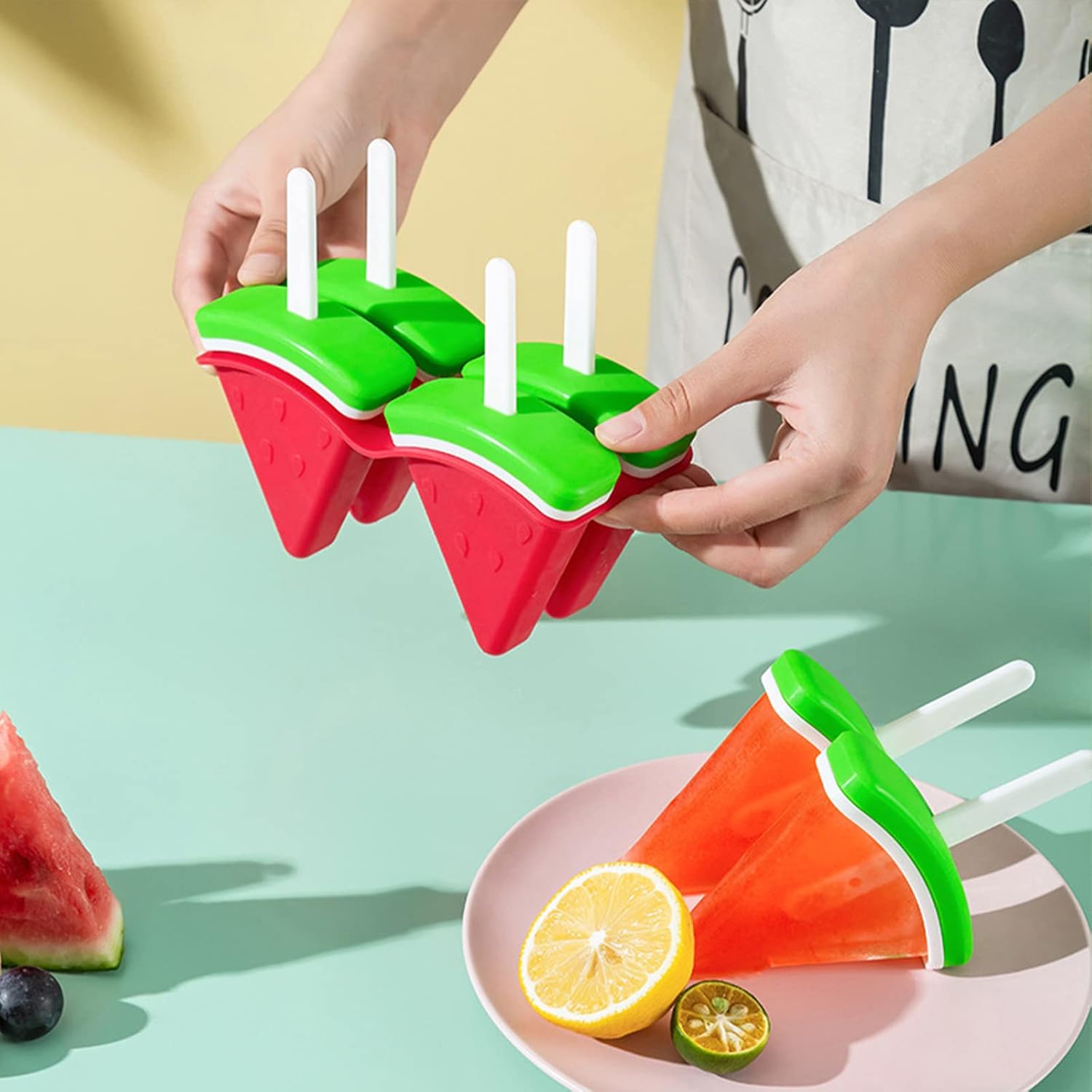 Buy ACJRYO Watermelon Freeze Pops Molds 4 Cavities watermelon ice cream