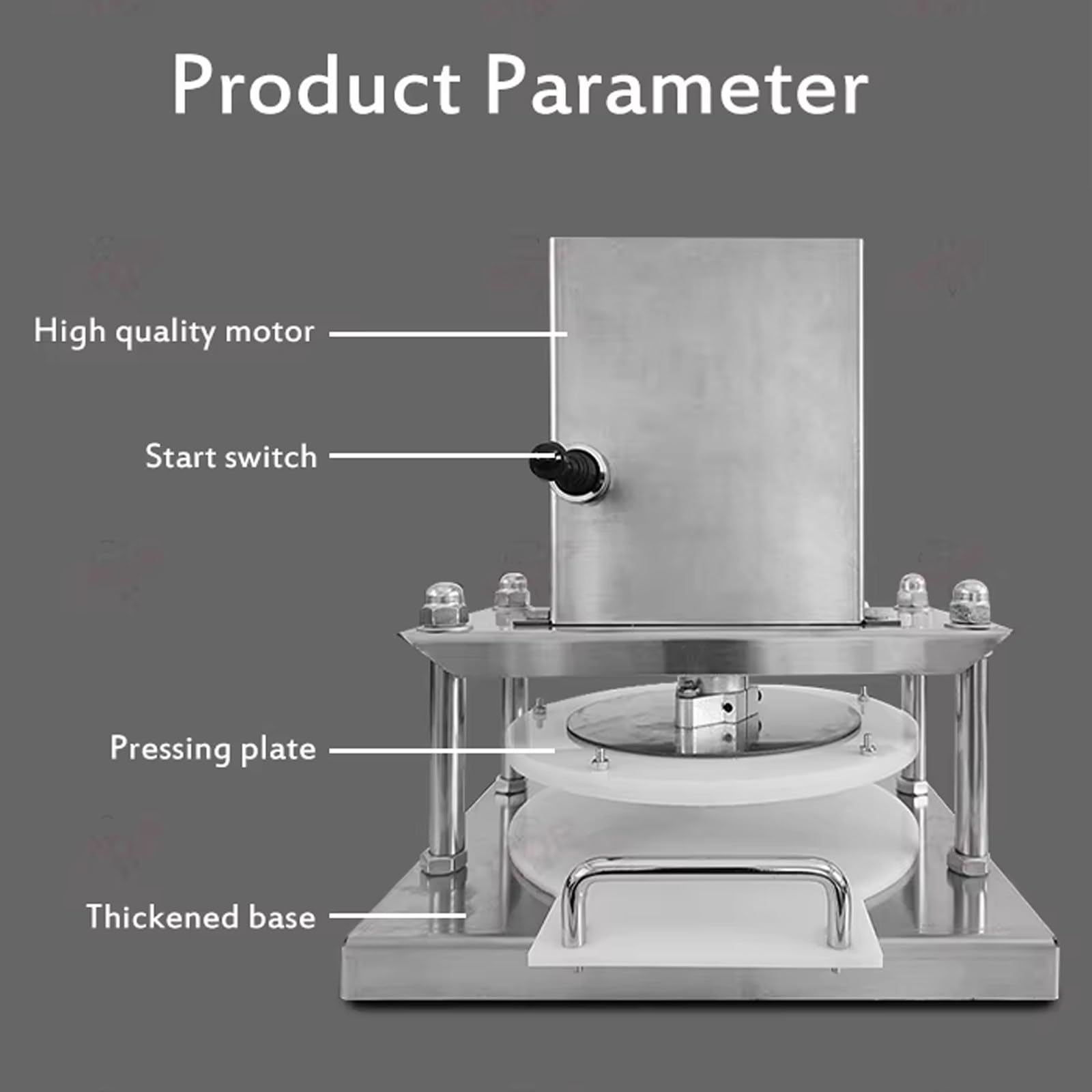 Máquina eléctrica de prensa de repostería para panadería y uso doméstico, laminadora de masa de acero inoxidable para pizza, croissants y pastelería