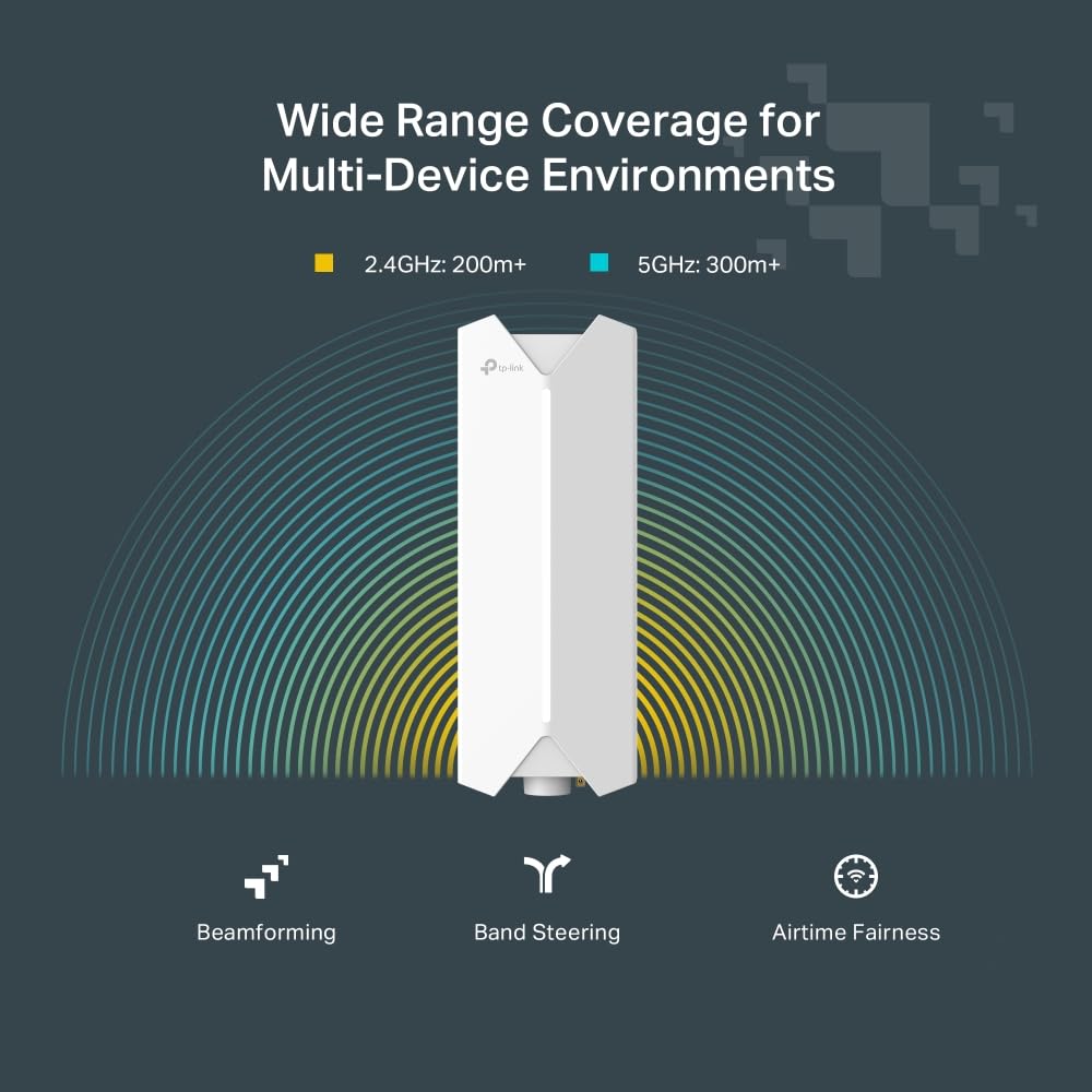 TP-Link Festa F65-Outdoor Point d'accès WiFi 6 Extérieur PoE AX3000Mbps IP67 Gigabit Cloud Gratuite