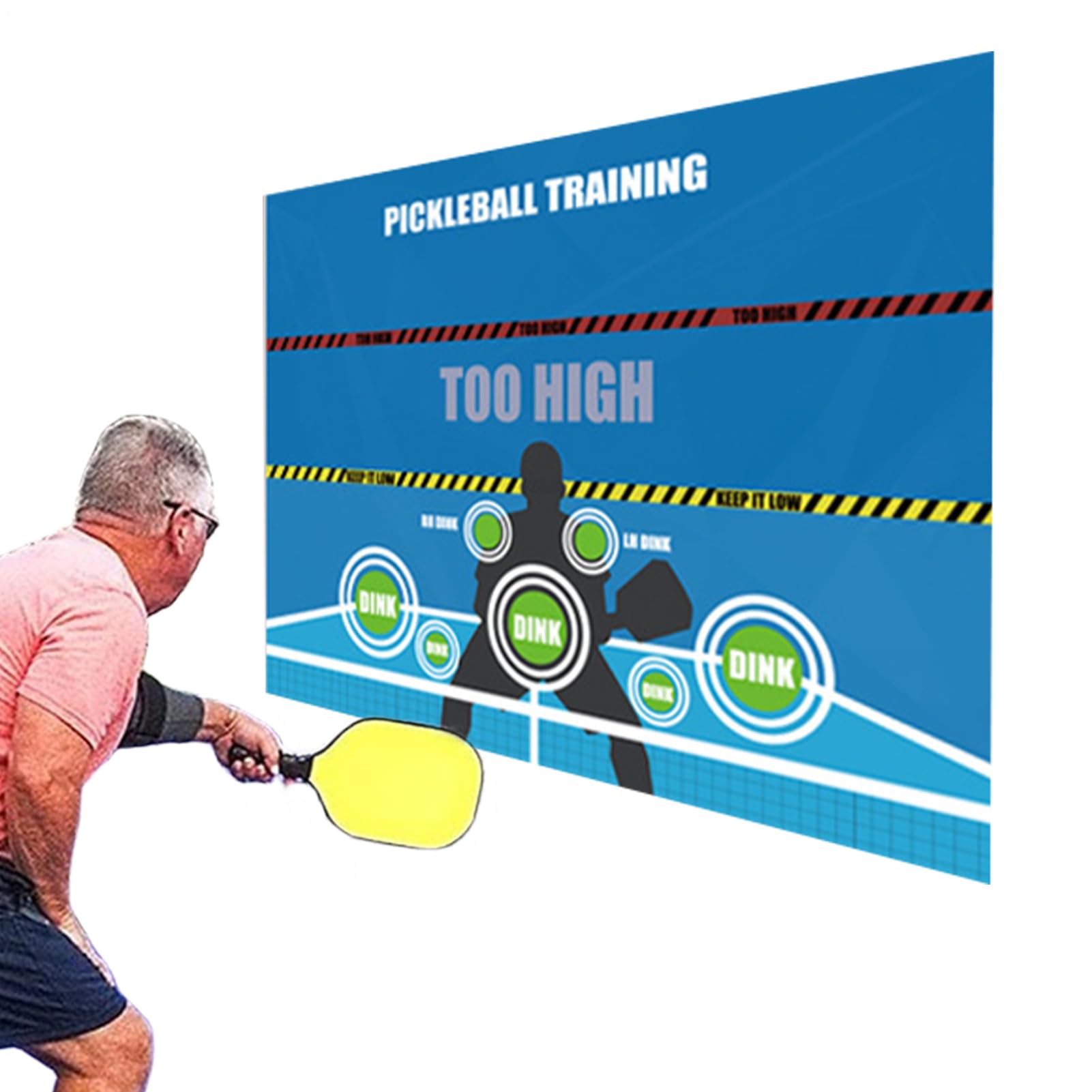Pickleball Wall Trainer - Foam Material, Rebound | Dink Practice Training Pad Poster with Skill Enhancement Aid, Indoor Outdoor Solution for Improving Accuracy and Game Control