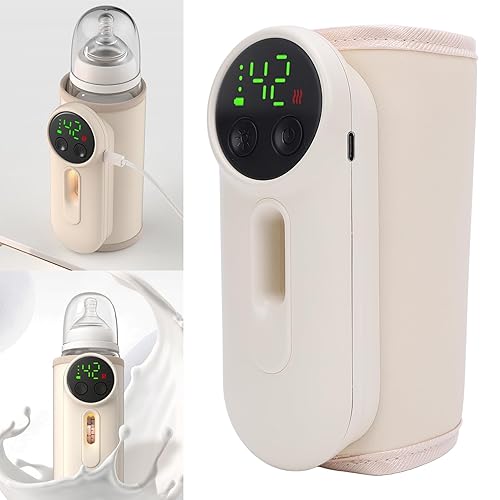 Miniatura 8 de Calentador de biberones portátil para viajes, calentador de leche de bebé de calentamiento rápido, calentador eléctrico de calentamiento de