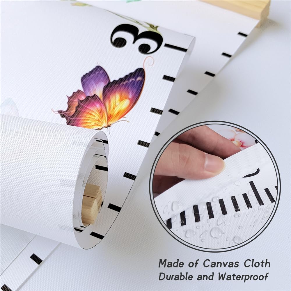 Tabla de crecimiento de bebé para pared, tabla de altura para decoración de guardería de niños, regla de medición para colgar en la pared, decoración de habitación infantil, artículos esenciales para