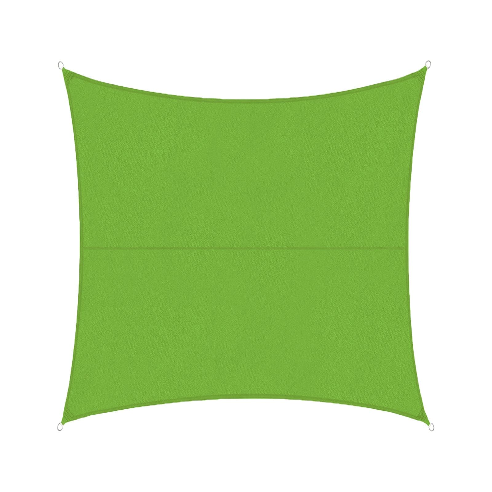 casa pura Sonnensegel 3 x 3 m, Hellgrün - inkl. Befestigungsmaterial - Quadrat - Reißfestes Polyester-Gewebe