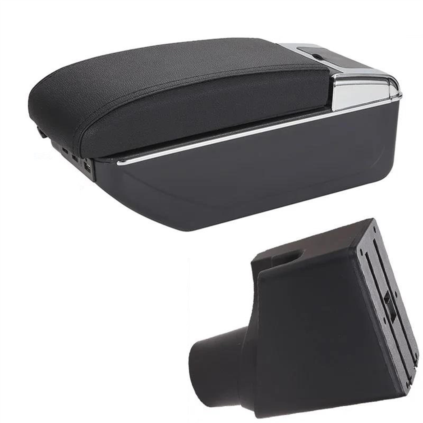 NOHEEU Car Armrest Box Center Storage Interior Details Retrofit Parts For Yaris For Hybrid 2015-2023(A2 Black line 7USB)