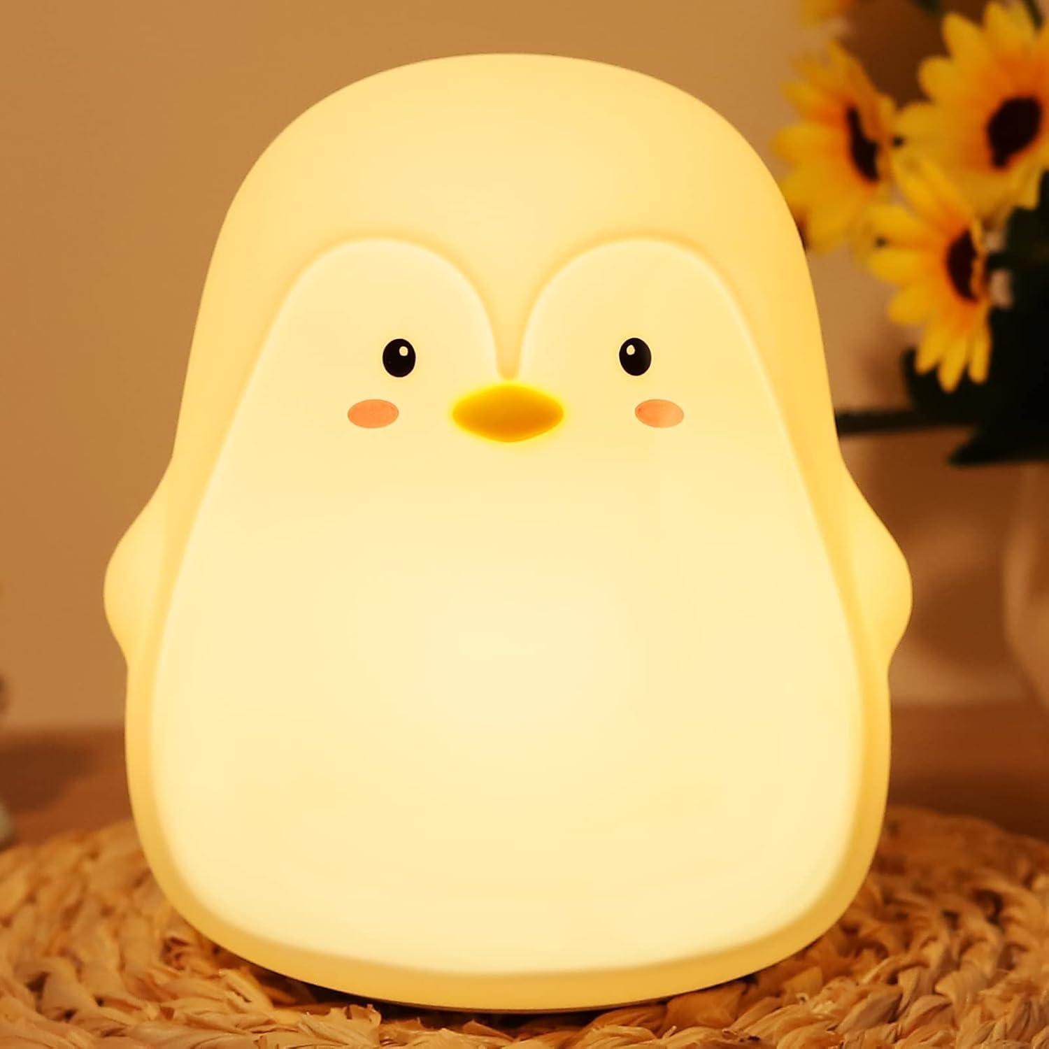 Desidiya® Penguin Rechargeable Silicone Night Lamp - Arctic LED Penguin Lamp, Kids Night Light, Nursery Decor, Birthday Gift, Silicone LED Light