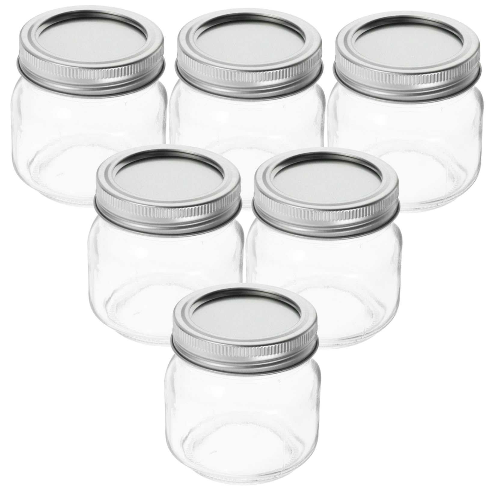 Cabilock 6stücke Luftdichte Aufbewahrungs-gläser mit Deckel Kleine Einmachgläser aus Glas Transparent mit Luftdichtem Verschluss für Salate Gelees und Mehr
