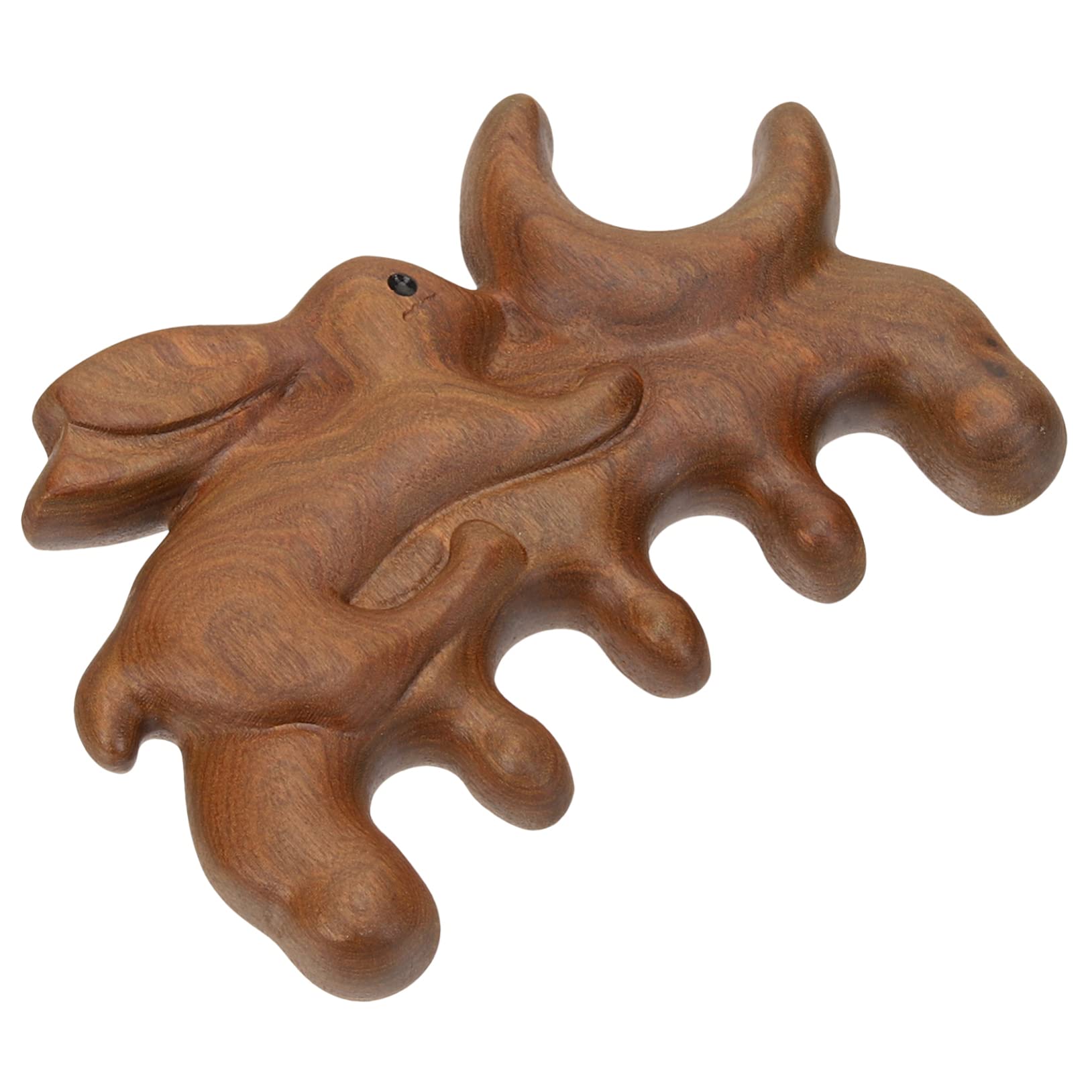 Mikinona Wooden Scalp Massage Comb Sandalwood Gua Sha Fine Tooth Detangler Portable Massager