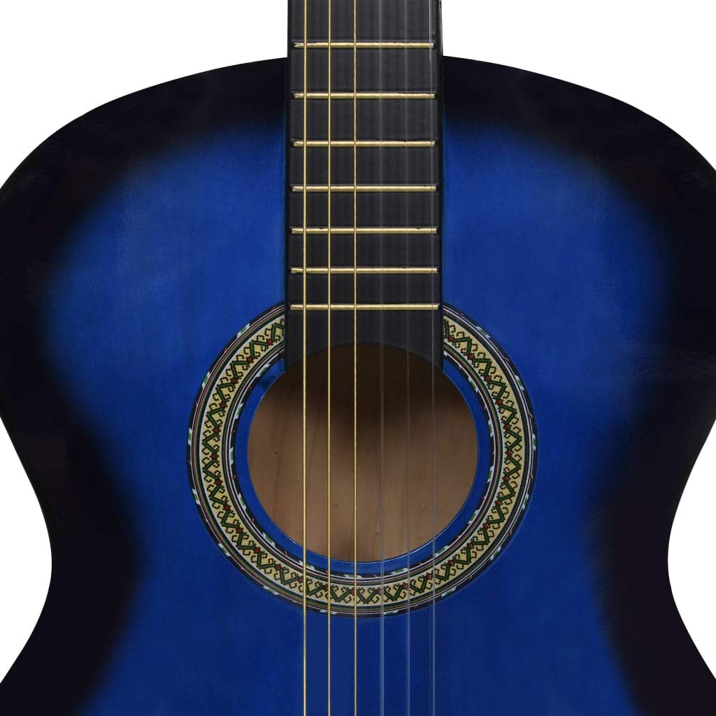 Set de Guitarra española clásica niños y Principiantes 4/4, Color Azul