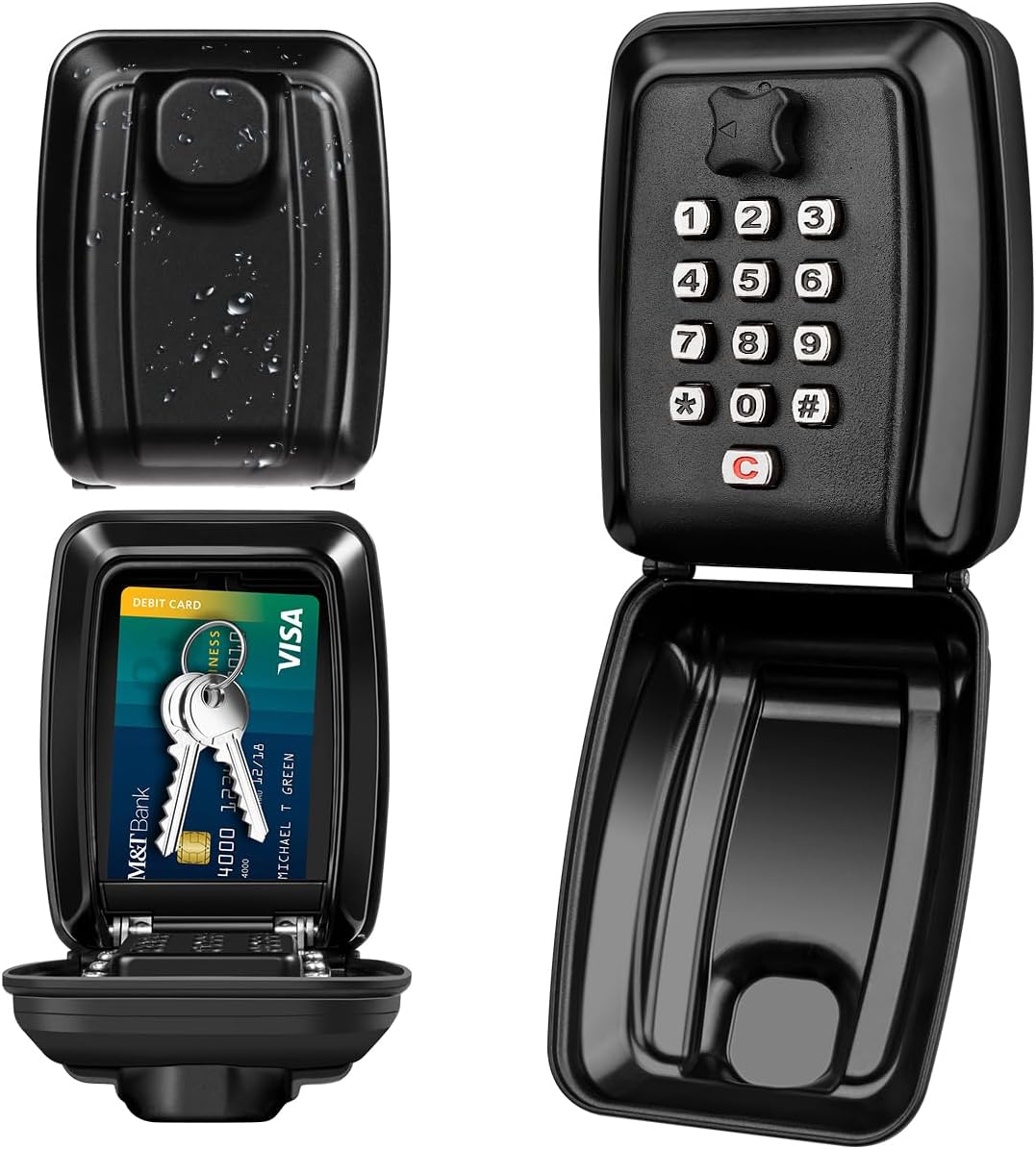 Cassaforte Chiavi Esterna 4 Cifre - Anti Ruggine Per Casa, Ufficio E Viaggi Con Combinazione Numerica - Foto 4