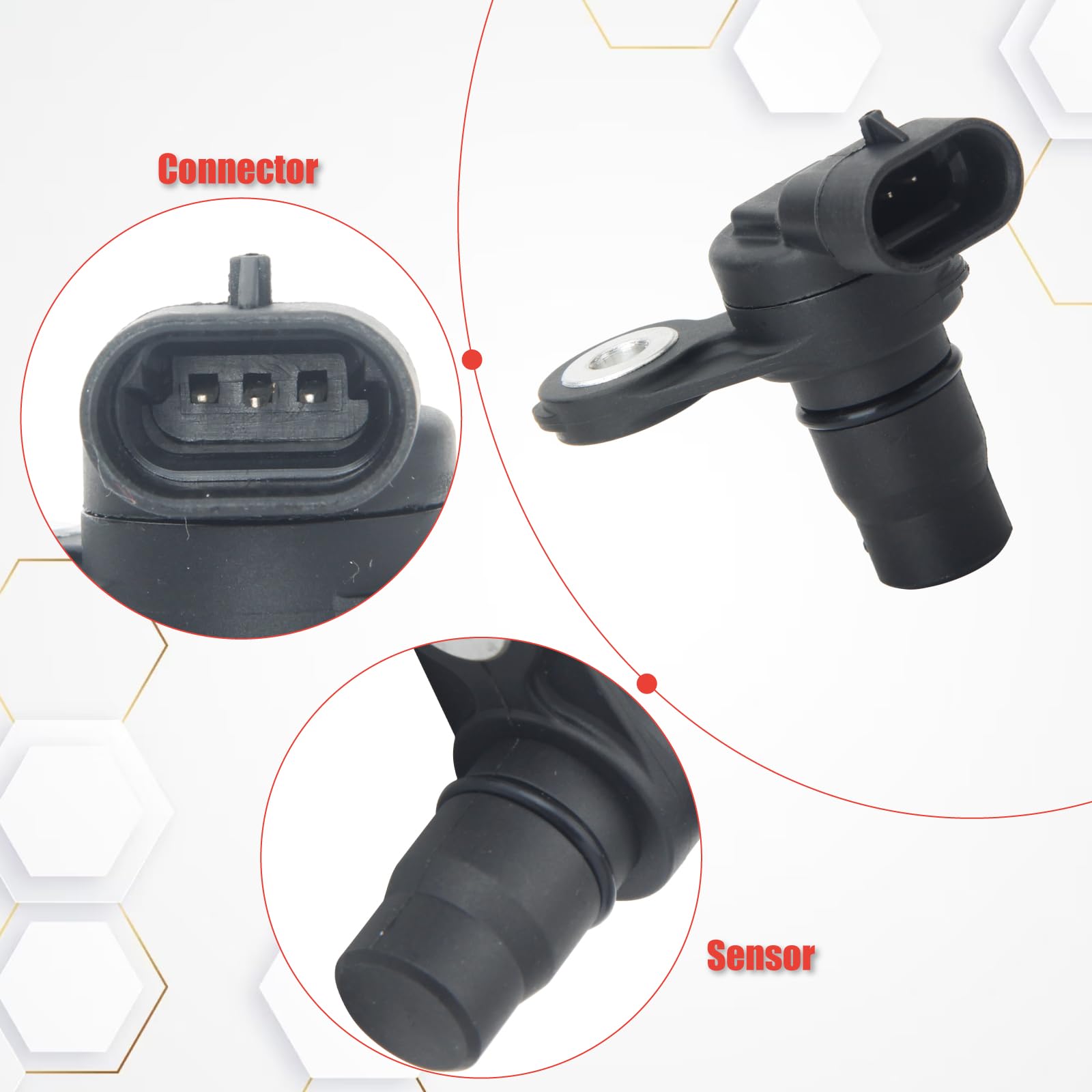 Runmade Camshaft Position Sensor - Compatible With Chevy Trailblazer, GMC Envoy, Canyon & More (Replaces 12568715)
