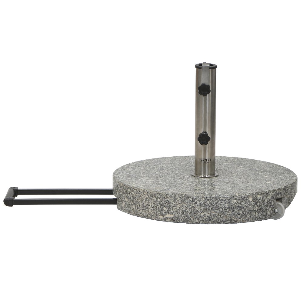 Siena Garden Granitschirmständer Granitoptik, Trollisystem, Ø50 x H7,5 cm, 40 kg