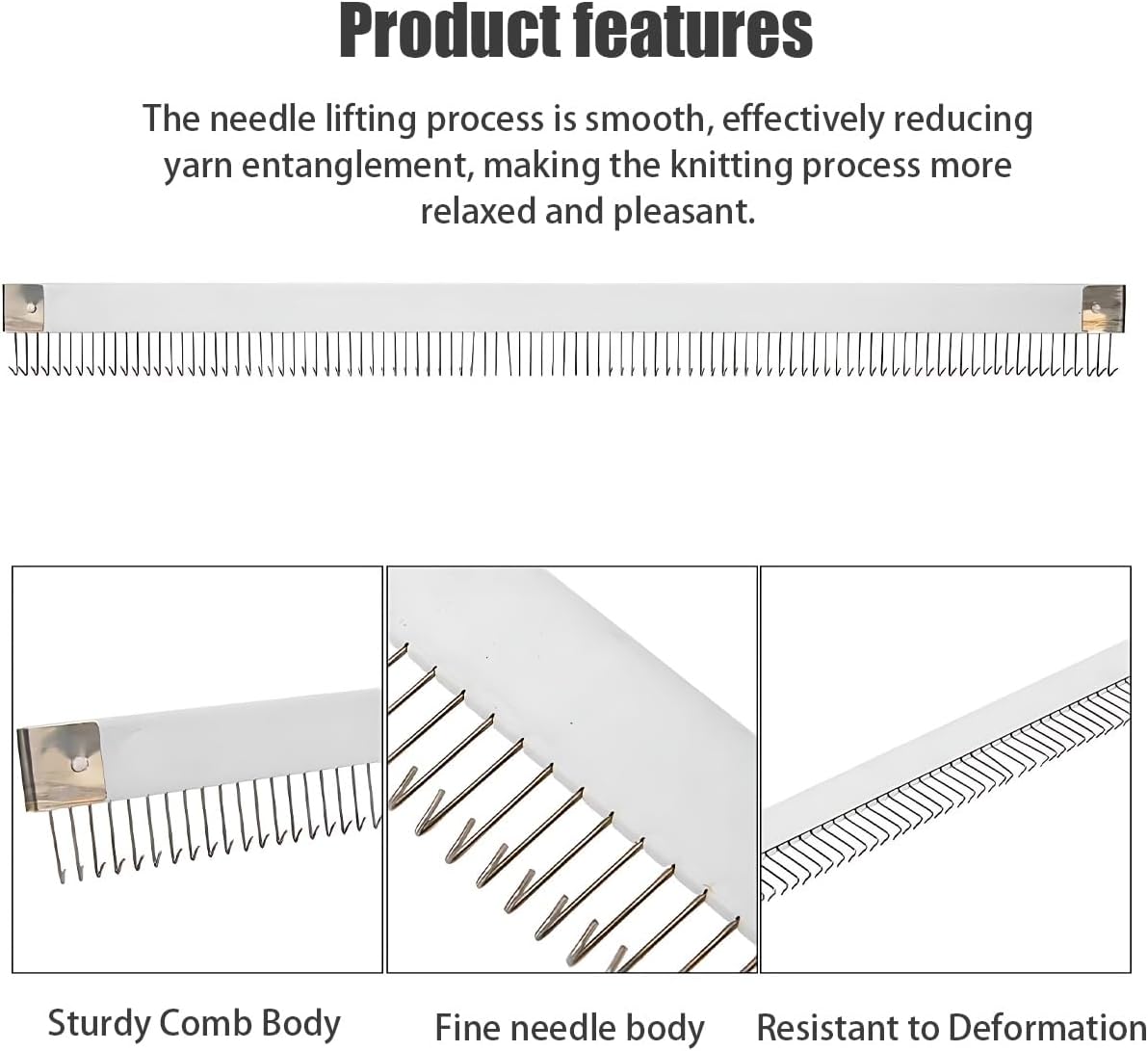 Knitting Claw Weight Knitting Machine Cast-on Comb Metal Needle Comb Replacement Parts Wide Weight Hanger for All Knitting Machine Accessories for KH821 KH860 KH868 KH894 KH940 KH970